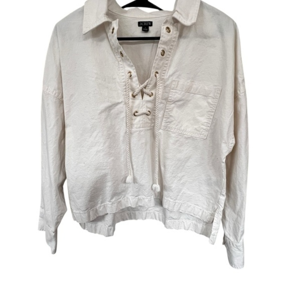 J.Crew Ivory Button-Up Blouse